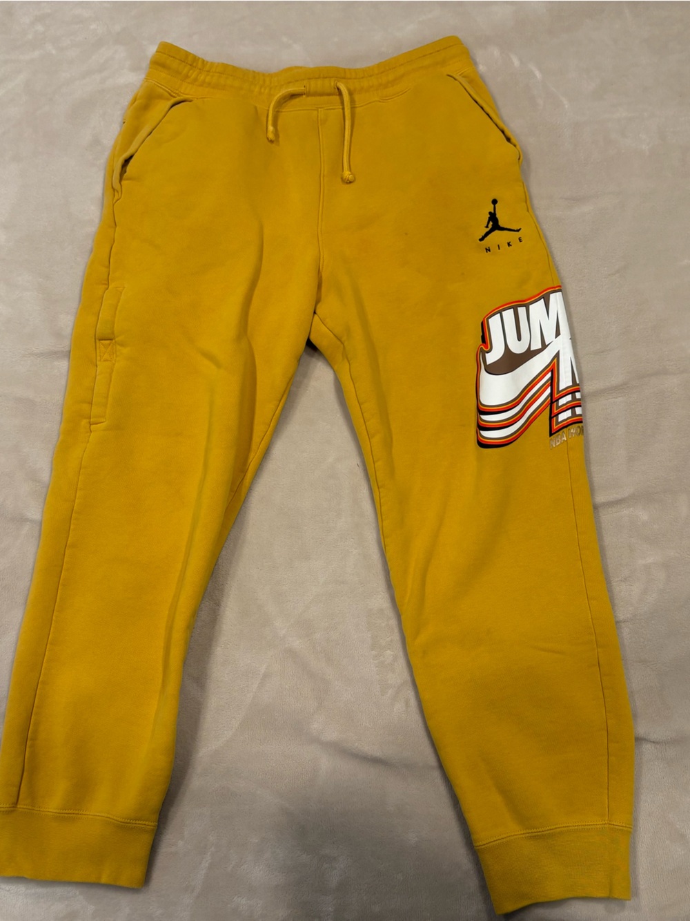 Jordan Mustard Yellow Graphic Joggers